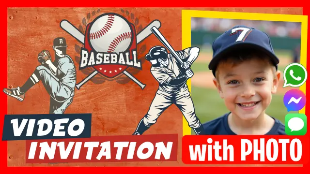 Make Video Invitation Baseball