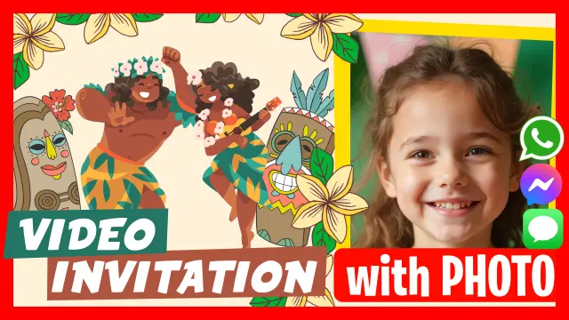 Make Video Invitation Hawaiian Party