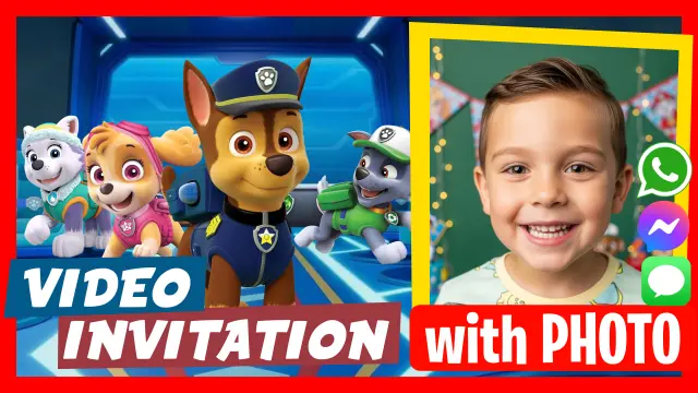Paw Patrol Spoken Birthday Video Invitation