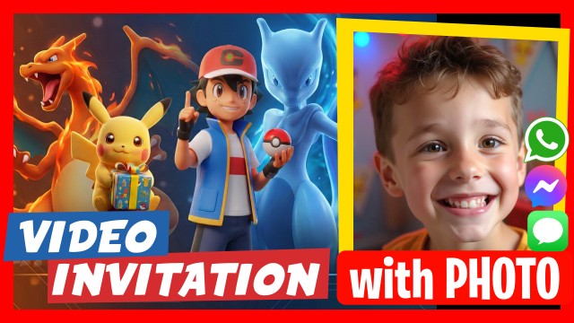 WhatsApp Einladung Pokemon 3D
