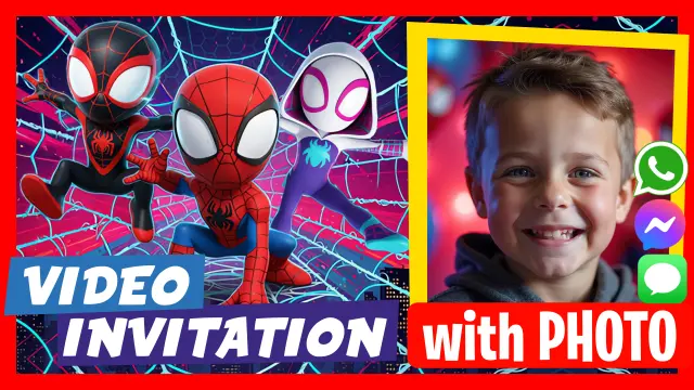 Video Invitation Spidey Speaks and invites you to your birthday