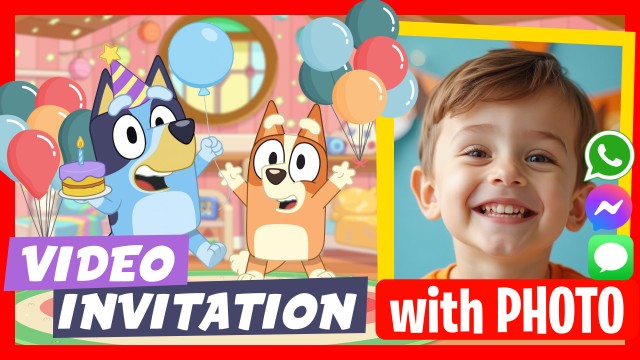 WhatsApp Invitation Bluey and Bingo Talk