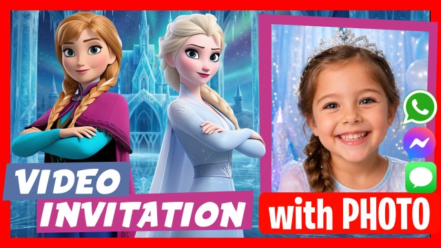 Invitation WhatsApp Frozen Elsa et Anna  Talk