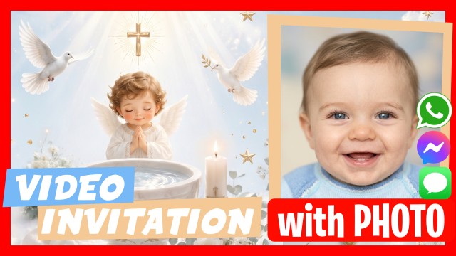 WhatsApp Invitation Boy Christening