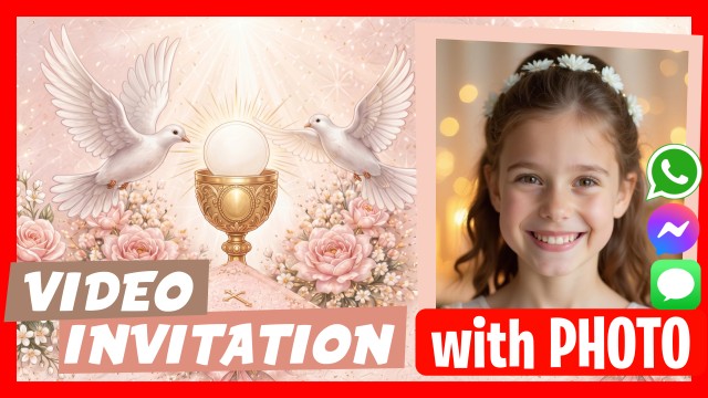 WhatsApp Invitation First Communion Girl