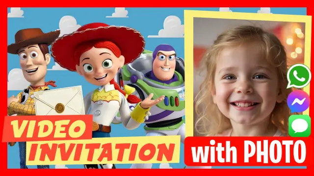 Animated Toy Story Jessie Talking Birthday Invitation