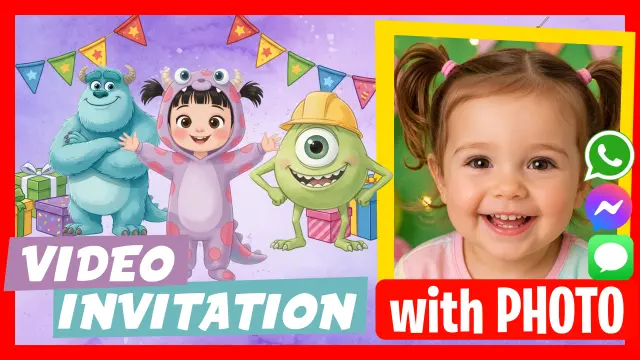 Make Video Invitation Monsters Inc