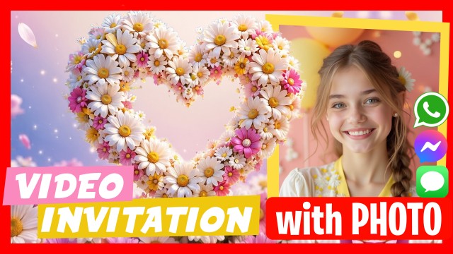 Invitation WhatsApp Marguerites