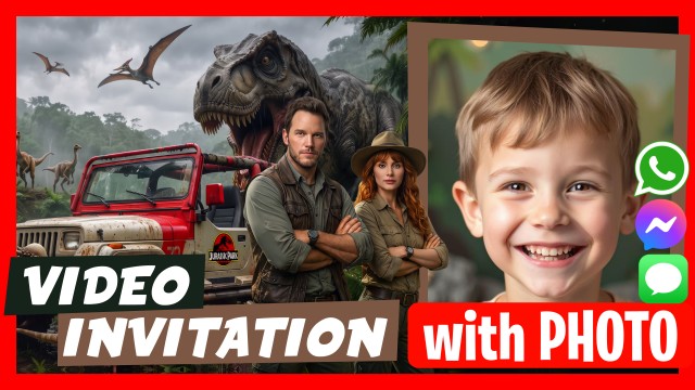 WhatsApp Invitation Jurassic World Talking