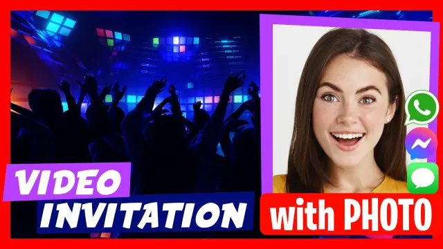 Make Video Invitation Shine Glitter Party