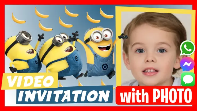 Personalized Minions Birthday Video Invitation