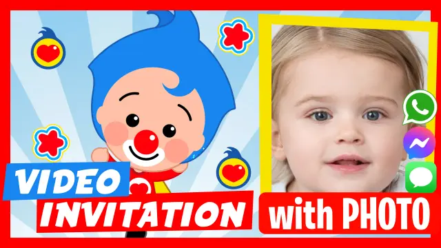 Personalized Plim Plim Kids' Birthday Video Invitation