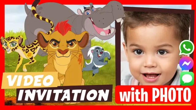 Personalized The Lion Guard Birthday Video Invitation