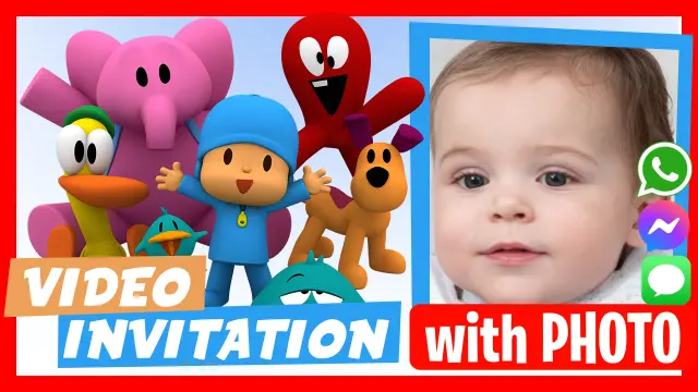 Pocoyo Birthday Video Invitation