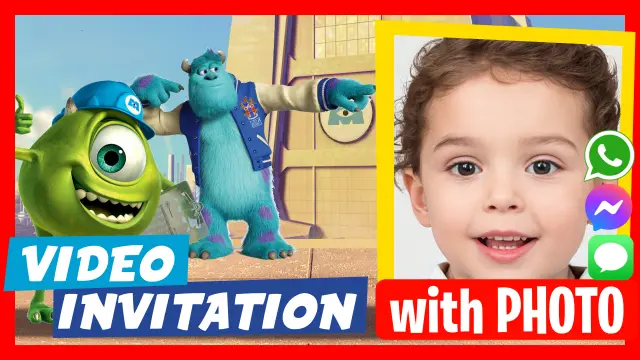 Monsters Inc University Birthday Video Invitation