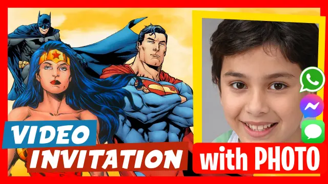 Justice League Birthday Video Invitation