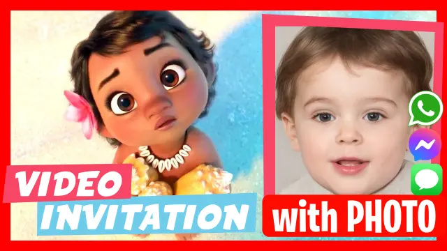 Baby Moana Video Invitation