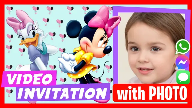 Minnie Mouse and Daisy Duck Birthday Party Video Invitation