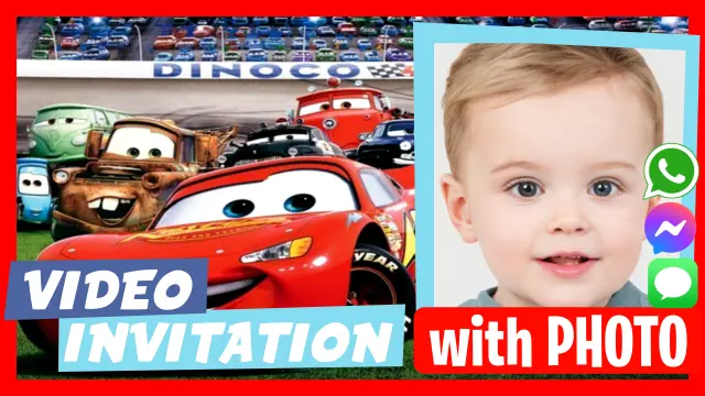 Cars Birthday Video Invitation