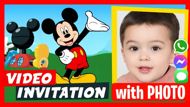 Mickey Birthday Video Invitation