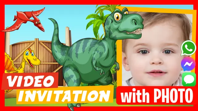 Personalized Dinosaur Video Invitation