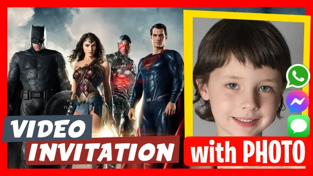 Justice League Birthday Party Video Invitation
