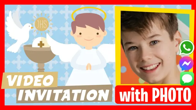 Digital First Communion or Confirmation Video Invitation