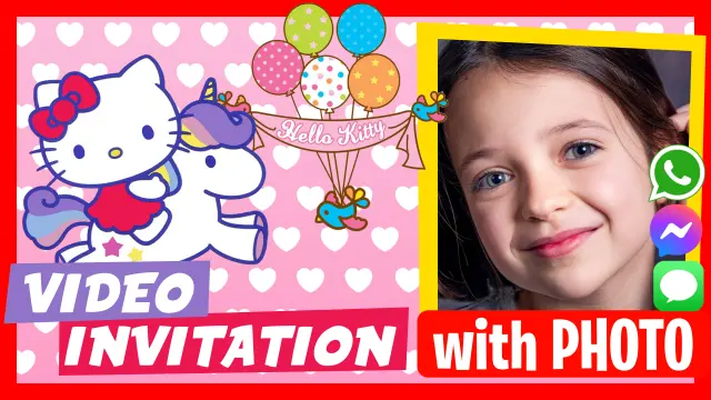 Hello Kitty Birthday Video Invitation