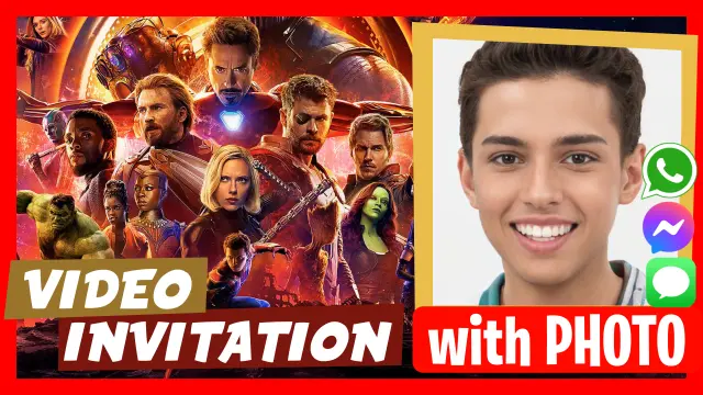 Avengers Video Birthday Invitation