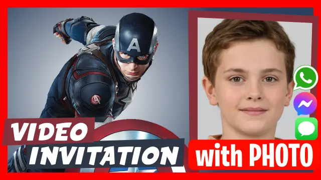 Captain America Video Birthday Invitation