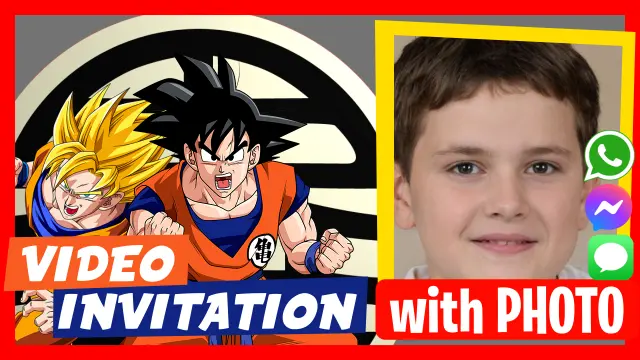 Dragon Ball themed invitation