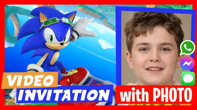 Sonic Birthday Video Invitation