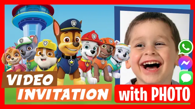 Paw Patrol Birthday Video Invitation