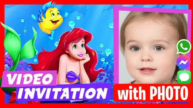 The Little Mermaid Birthday Video Invitation