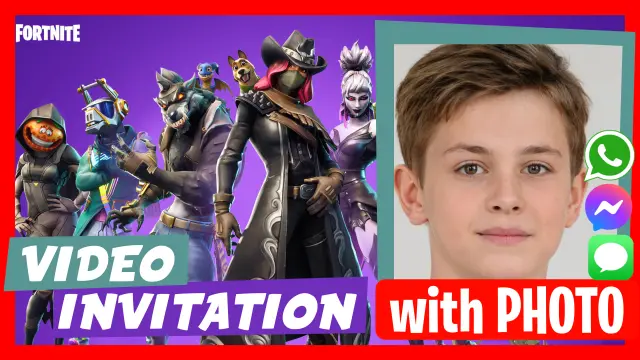 Fortnite Birthday Video Invitation