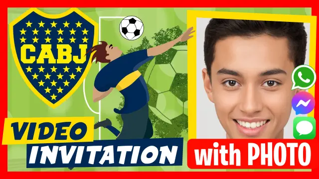 Boca Juniors Football Birthday Party Invitation Video