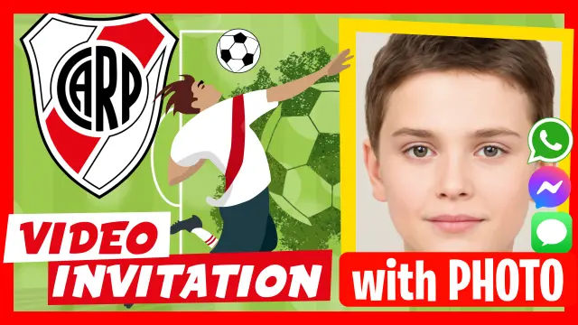 River Plate Football Birthday Party Invitation Video