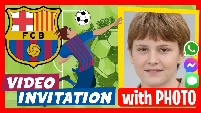 Personalized Barcelona Birthday Video Invitation
