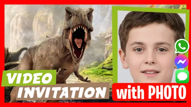 Jurassic World Dinosaurs Birthday Video Invitation