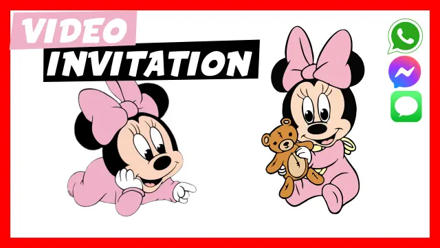 Baby Shower Minnie Video Invitation