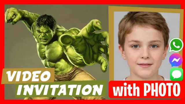 Personalized Hulk Kids' Birthday Video Invitation