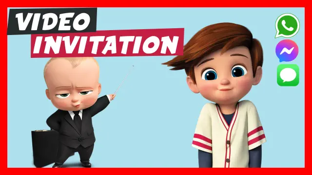 Personalized Boss Baby Kids' Birthday Video Invitation