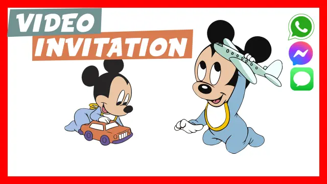Baby Shower Mickey Video Invitation