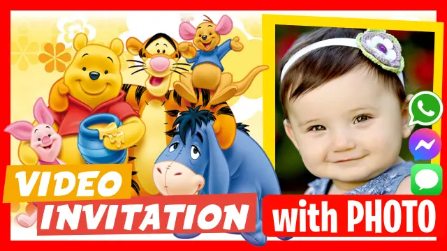Winnie the Poo Birthday Video Invitation