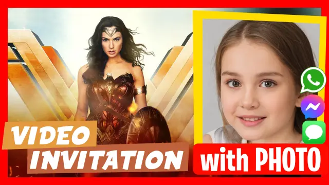 Video Invitation Wonder Woman the movie