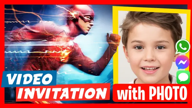 Flash-themed Birthday Video Invitation