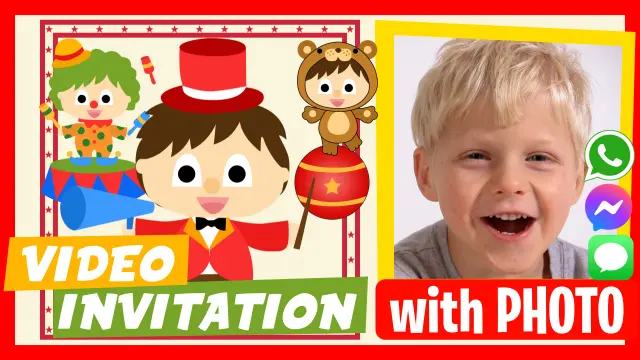 Circus - Discover our personalized video invitations.