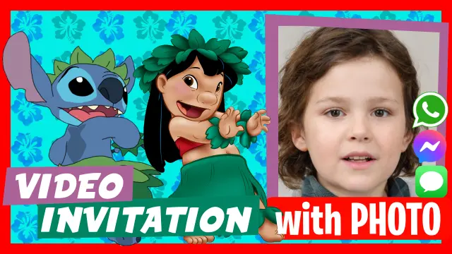 Lilo and Stitch Birthday Video Invitation