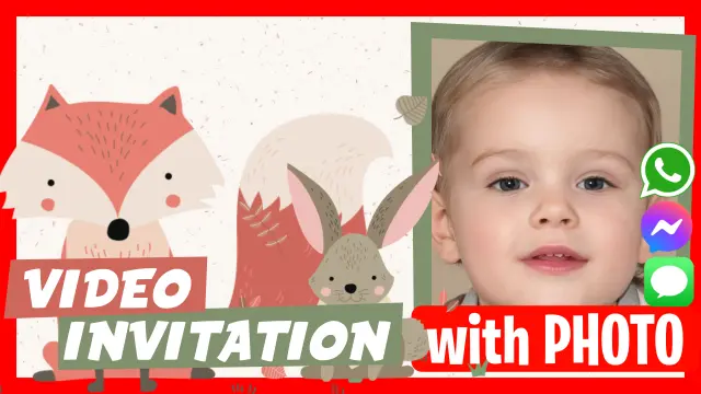 Forest Animals - Discover our personalized video invitations.