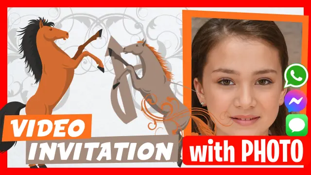 Horses - Discover our personalized video invitations.